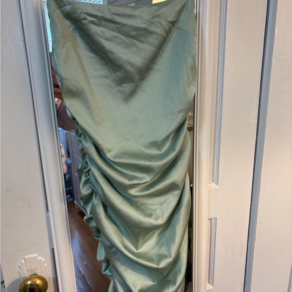 Hello Molly green mini dress